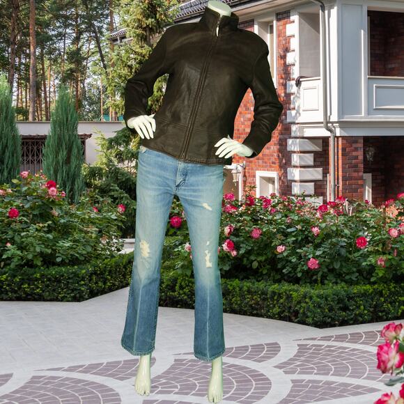 Women's Lone Pine Brown USA Made Full Zip Leather Jacket Coat M - Picture 5 of 12